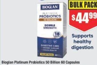 Chemist Warehouse Bioglan Platinum Probiotics 50 Billion 60 Capsules offer