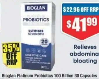 Bioglan Platinum Probiotics 100 Billion 30 Capsules