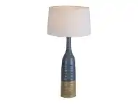 LivingStyles Potters Ceramic Table Lamp, Large, Grey offer