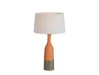 LivingStyles Potters Ceramic Table Lamp, Small, Orange offer