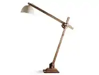 LivingStyles Archie Iron & Wood Articulated Floor Lamp, Natural / White offer