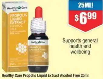 Chemist Warehouse Healthy Care Propolis Liquid Extract Alcohol Free 25ml offer