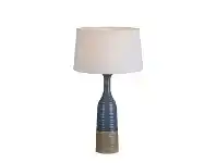 LivingStyles Potters Ceramic Table Lamp, Small, Grey offer