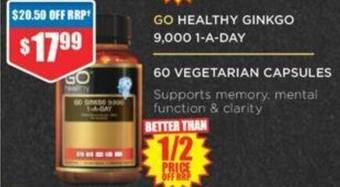 Chemist Warehouse GO HEALTHY GINKGO 9,000 1-A-DAY offer