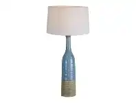 LivingStyles Potters Ceramic Table Lamp, Large, Blue offer