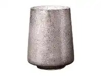 LivingStyles Montmartre Art Glass Table Lamp, Small, Pewter offer