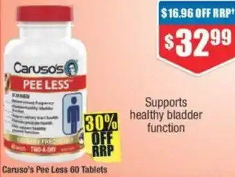 Chemist Warehouse Caruso's Pee Less 60 Tablets offer
