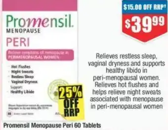 Promensil Menopause Peri 60 Tablets
