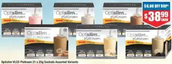 Chemist Warehouse Optislim VLCD Platinum 21 x 25g Sachets Assorted Variants offer