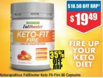 Chemist Warehouse Naturopathica FatBlaster Keto Fit-Fire 60 Capsules offer