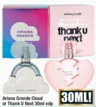 Chemist Warehouse Ariana Grande Cloud or Thank U Next 30ml edp offer