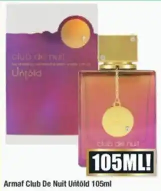 Chemist Warehouse Armaf Club De Nuit Untold 105ml offer