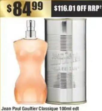 Chemist Warehouse Jean Paul Gaultier Classique 100ml edt offer