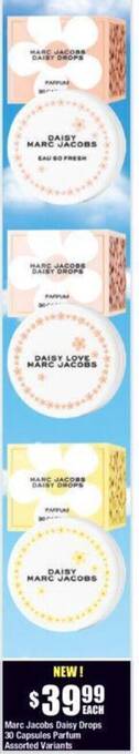 Chemist Warehouse Marc Jacobs Daisy Drops 30 Capsules Parfum offer