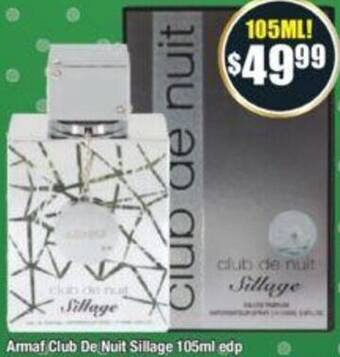 Chemist Warehouse Armaf Club De Nuit Sillage 105ml edp offer