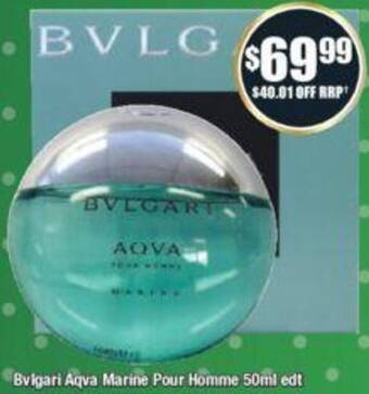Chemist Warehouse Bvlgari Aqua Marine Pour Homme 50ml edt offer