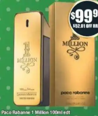 Chemist Warehouse Paco Rabanne 1 Million 100ml edt offer