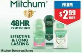 Mitchum Deodorant Range