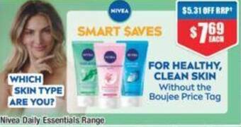 Chemist Warehouse Nivea Daily Essentials Range offer