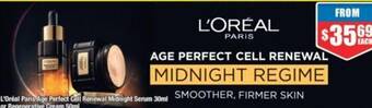 Chemist Warehouse L'Oréal Paris Age Perfect Cell Renewal Midnight Serum 30ml or Regenerative Cream 50ml offer