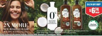 Chemist Warehouse Herbal Essences Bio Renew Hydrate Coconut Milk Shampoo or Conditioner 400ml offer