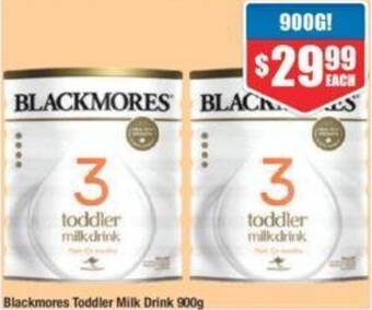 Chemist Warehouse Blackmores Toddler Milk Drink 900g offer