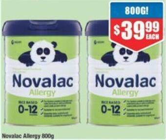 Chemist Warehouse Novalac Allergy 800g offer