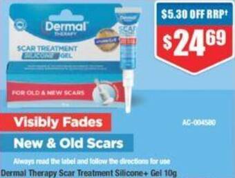 Chemist Warehouse Dermal Therapy Scar Treatment Silicone+ Gel 10g offer