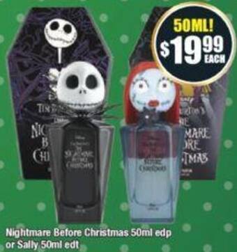 Chemist Warehouse Nightmare Before Christmas 50ml edp or Sally 50ml edt offer
