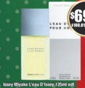 Chemist Warehouse Issey Miyake L'eau D'Issey 125ml edt offer
