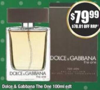 Chemist Warehouse Dolce & Gabbana The One 100ml edt offer