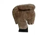 LivingStyles Kuda Carved Wooden Horse Head Sculpture on Stand offer