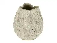 LivingStyles Erskine Ceramic Vase, Large, Antique White offer