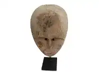 LivingStyles Polja Carved Wooden Mask Decor on Stand offer