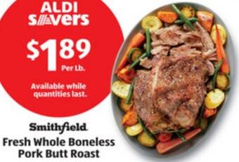 ALDI Fresh Whole Boneless Pork Butt Roast offer