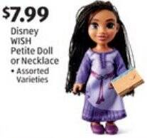 ALDI Disney WISH Petite Doll or Necklace offer