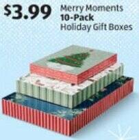 ALDI Merry Moment 10-Pack Holiday Gift Boxes offer