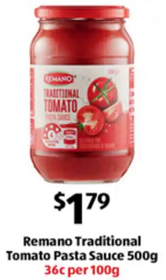 Remano Traditional Tomato Pasta Sauce 500g
