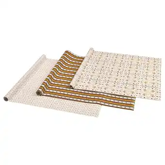 Vinterfint gift wrap roll, mixed patterns off-white, 3x0.7 m/2.10 m²x3 pieces