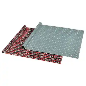 IKEA Vinterfint gift wrap roll, mixed patterns blue/black, 3x0.7 m/2.10 m²x2 pieces offer