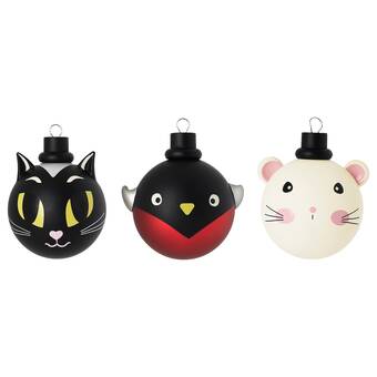 IKEA Vinterfint decoration bauble, set of 3, animals offer