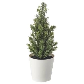 IKEA Vinterfint artificial potted plant with pot, in/outdoor/christmas tree green, 6 cm offer