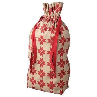 IKEA Vinterfint sack with string, floral pattern beige, 90x56 cm offer