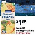 Westcliff Pineapple Juice 1L