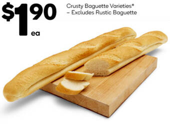 Woolworths Crusty Baguette Varieties offer