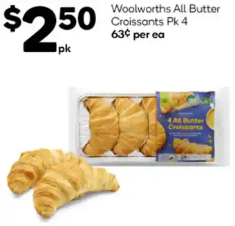Woolworths Woolworths All Butter Croissants Pk 4 offer