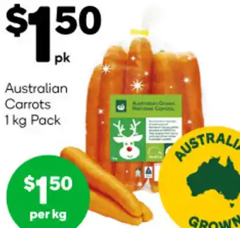 Woolworths Australian Carrots 1 kg Pack offer