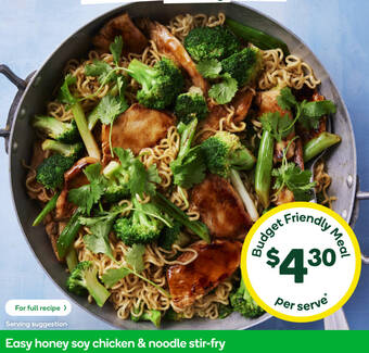 Woolworths Easy honey soy chicken & noodle stir-fry offer