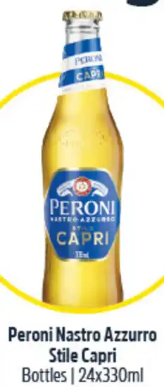 Woolworths Peroni Nastro Azzurro Stile Capri Bottles 24x330ml offer