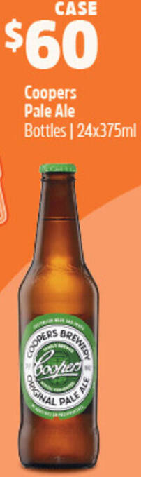 Woolworths Coopers Pale Ale Bottles 24x375ml offer